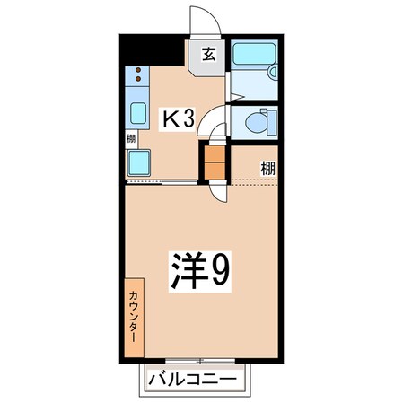 郡山駅 バス14分  第一中学校南下車：停歩2分 3階の物件間取画像